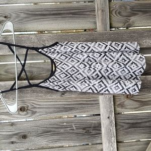 Princess Vera Wang Strappy Black and White Sheer Tank Top